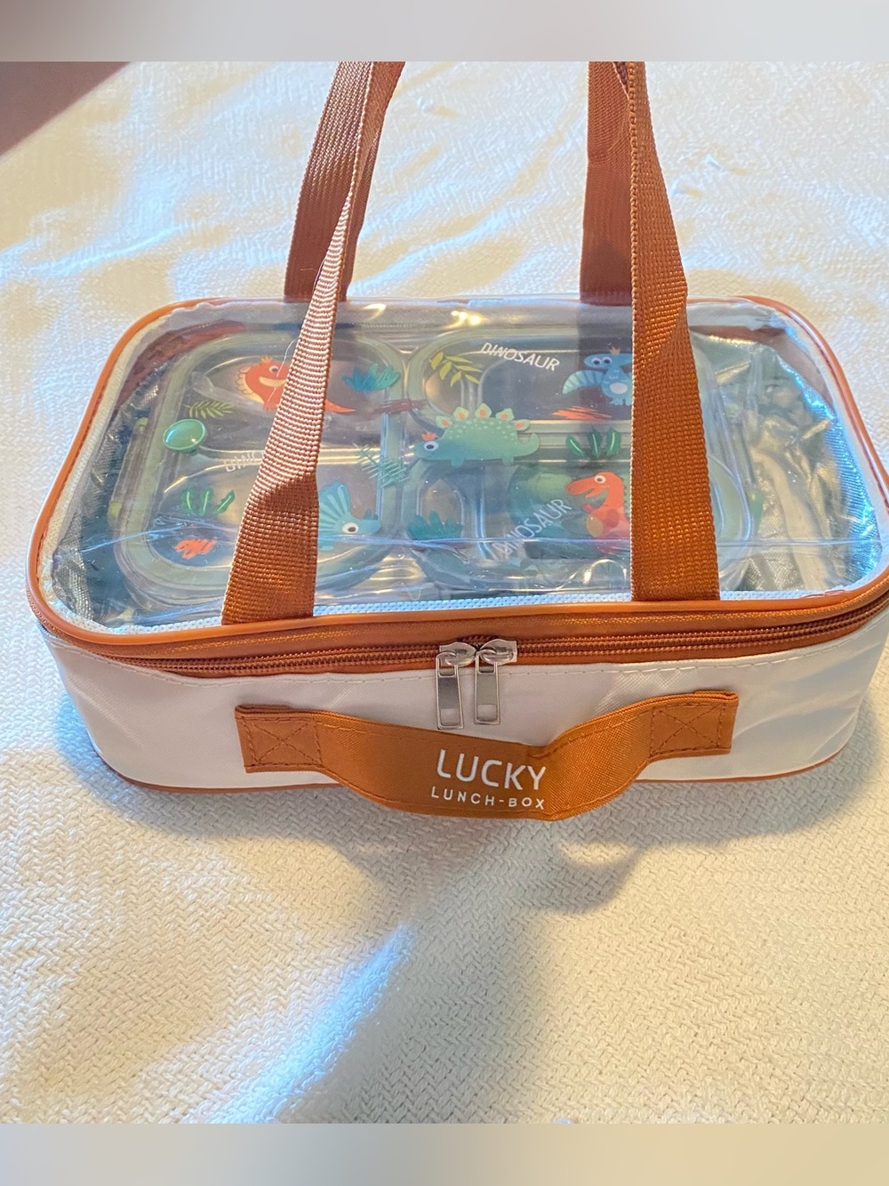 NWOT Lunchbox Insulated with Top Straps, Stainless Steel Utensils - Picture 13 of 13